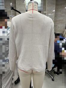 Women Lobster Graphic Knit Sweater Y2k Long Sleeve Crew Neck Oversized Pullover Warm Sweaters Fall Winter Knitwear - Màu be - Xem 8