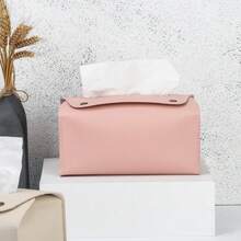 1 Premium Pu Leather Tissue Box Holder For Home Decor And Desktop Organization, Suitable For Dining Room, Living Room, Kitchen, Perfect Tissue Storage Box, Elegant Faux Leather Finish, Sturdy And Slim Design, Easy Refill, Anti-Slip Base, Keeps Tissues Clean And Accessible, Space-Saving, Durable And Easy To Clean, Ideal For Office Desk, Vanity, Breakfast Nook, Great Gift For Mother's Day And Spring Gatherings, Complements Modern Minimalist Interiors - Multicolor - View 10