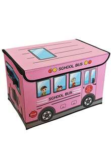 1pc Cartoon Toy Storage Box, Clothing Sorting Box, Car Pattern Cartoon Car Storage Box Can Be Folded Office Dormitory Clothing Storage Box, Waterproof And Moisture-Proof Students' Tools Snack Storage Box, Home Storage Stool Can Be Folded Storage Box ﻿ - Multicolor - View 8