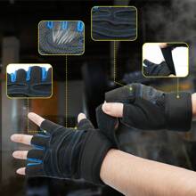 1 paire Restez protégé et confortable : Gants de fitness à demi-doigts pour hommes et femmes - Gants de sport respirants et ombragés pour les activités extérieures, gants noirs, gym, sport, exercice à domicile, gants de gym pour femmes, gants de boxe, gants de gym, gants de gym, gants de gym pour hommes