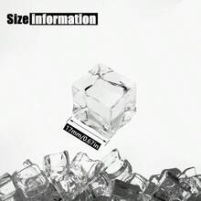 Fake Ice, Clear Fake Ice Cubes Acrylic, 17 Mm 100 PCS Acrylic Decorative Ice Cubes For Photography Accessories Props Decoration Vase Fillers - 17 mm-100 chiếc - Xem 5
