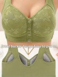 5-Piece Set, Front Closure, Thin Cup, Comfortable, Bra, No Steel Rim - Nhiều màu - Xem 3