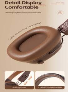 HEAVY BASS 复古无线蓝牙耳机，具有防噪音、可折叠和伸缩设计，低音耳塞带 AUX 功能