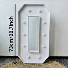 1pc Giant Illuminated Number Balloon Frame, 3D 2.4ft 8in Lighted KT Board, Perfect For Birthday, Anniversary, Graduation, Lighting Letter Party Decor For 1st Birthday - Multicolor - View 9