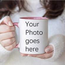 1PC Custom Photos Pink Mugs Double-Sided Custom Coffee Mugs Personalized Mugs Photos Boyfriend Girlfriend Anniversary Photo Best Friend Thanksgiving Christmas Gift Holiday Gift High-Quality,Stylish Custom,Personalized,Unique Ideal Gifts For Her Boyfriend,Girlfriend For Valentine's Day,For Anniversaries,For Weddings,For Mother's Day,For Children's Day,For Birthdays,For Father's Day,For Graduation,For Housewarming Living Room,Home - Pink - View 5