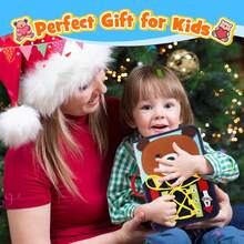 Montessori Busy Board, Christmas Gift, Educational Sensory Toy, Airplane Toy, Interactive Toy, Fabric Toy, Busy Book, Sensory Board, Birthday Gift - Multicolor - View 8