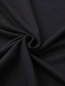 ME For KARMA Women's  Vibe Like That  Graphic T-Shirt - Black Short Sleeve Crew Neck Casual Top With Celestial Cat & Floral Letter Print, Summer Machine Washable Regular Fit Tee, Ladies T-Shirts, - màu đen - Xem 3