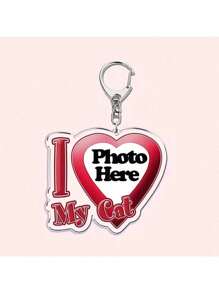 定制钥匙扣，情侣钥匙扣，情人节礼物，送给男朋友/女朋友的定制“我爱我的男朋友/女朋友”钥匙扣，送给他/她的定制钥匙扣和配饰，夏末，色彩缤纷，可爱，萌，有趣，卡哇伊，Y2K，时尚，男女皆宜，休闲，定制，个性化，独特，送给他的理想礼物，送给她的理想礼物，她，男朋友，女朋友，家人，朋友