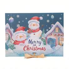 6pcs Holiday Christmas Gift Boxes With Ribbons - Santa Claus, Snowman And Holiday Designs, Suitable For Cookies, Candies And Party Favors - Durable Kraft Paper, For Christmas Decor And Snack Packaging, Christmas Accessories - Multicolor - View 9