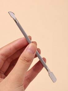 2 pièces/set, Coupe-cuticules en acier inoxydable + Repoussoir à cuticules, Set d'outils de manucure pour retirer le vernis à ongles, couper les ongles et les cuticules, en acier inoxydable durable, étanche, portable pour le voyage, la maison, l'entreprise, cadeau pour les femmes, décoration de la maison, coiffeuse, chambre à coucher, abordable - Argent - Voir 5