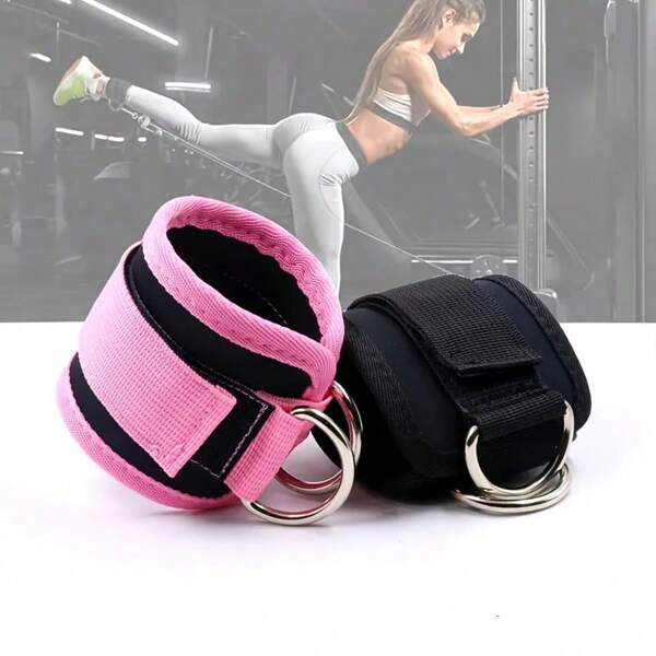 1 stuk enkelbanden voor kabelmachine, D-ring enkelmanchetten, verstelbare comfortabele enkelbanden voor sportschool, fitness, training, oefeningen, bil- en beenspierentraining