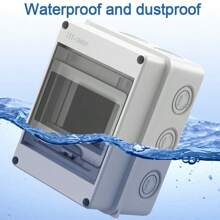 5 Way Waterproof Garage Shed Camper Van Caravan Consumer Unit Fuse Box - White - View 7