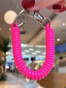 8 件可伸缩弹簧钥匙扣，带龙虾扣，弹簧带安全绳，手机弹性腕带绳挂绳弹簧钩 - 彩色 - 查看 13