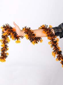 1pc Halloween Decoration Colorful Streamer, 2m Density Ribbon, Halloween Party Decor Pumpkin Ribbon, Bat Ghost Tinsel, Holiday Atmosphere Background - Multicolor - View 7