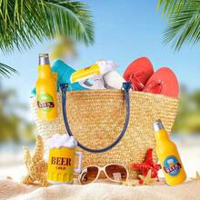 4 件/2 件沙滩巾防风夹适用于沙滩椅露台和泳池配件卡通眼镜鸡尾酒杯毛巾夹趣味装饰衣夹适用于家庭（可爱风格），毛巾夹，沙滩椅毛巾夹