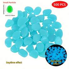 500 piezas de piedras de jardín luminosas, piedras brillantes de colores, para jardín, césped, patio, camino exterior, pasillo y decoración de acuario. Piedras luminosas perfectas para pecera, sendero, maceta, planta, entrada de automóviles, decoración del hogar, decoración navideña (estilo de color aleatorio)