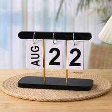 Creative Desktop Calendar Ornament, Wooden Flipping Perpetual Calendar, Simple Disassembly And Assembly Design, Office Desktop Calendar