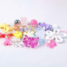 40g gemischte Acryl Bastelperlen DIY Schmuckherstellung Set für Armbänder Halsketten, sortierte Formen & Farben