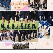 1 双男士时尚伴郎字母图案小腿袜，透气棉混纺舒适休闲男女通用袜子，适合男士户外穿着，四季皆宜。最佳伴郎婚礼袜 - 中筒长度，趣味求婚和订婚新奇袜子，适合伴郎和新郎，黑色带白色文字，涤纶针织面料，手洗或干洗，伴郎礼物 - 黑色 - 查看 7