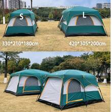 Portable, Durable, Thickened, Quick Assembly, Suitable For 4-12 People, 2 Bedrooms & 1 Living Room, With Storage Bag, Ventilation, Mosquito-Proof - Ideal For Outdoor Camping And Hiking!