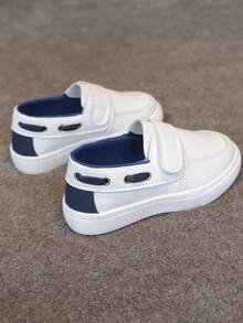 Children's New Fashionable Casual Shoes With British Style, Soft Rubber Soles, Comfortable And Breathable, Suitable For Daily Activities, Playing, Walking, Traveling, Outdoor, Cycling - White - View 3