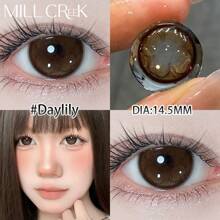 MILLCREEK MILL CREEK New 1pair Colored Contact Lenses For Eyes Grey Contacts Lenses Fashion Grey Eyes Lenses Yearly Korean Gray Contacts
