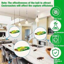 16pcs/8pcs Cockroach Trap - Indoor Use Sticky Board, No Need For Power, Essential Cleaning Supplies For - Green - View 1