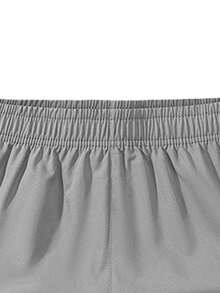 Boys' Loose Fit Solid Color Quick Dry Drawstring Waist Shorts, Breathable - Light Grey - View 3