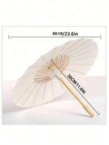 1 pieza Parasol de papel blanco, adecuado para decoración de bodas y fiestas, centro de mesa de boda, accesorio nupcial, relleno de jarrón, accesorio fotográfico, suministros para pintura DIY - Blanco - Ver 8
