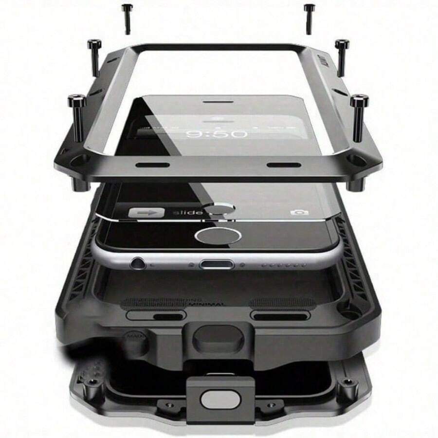 For IPhone 17 Air 11, 12, 13, 14, 15, 16 Plus Pro Promax XSMAX XS/X XR Anti Drop, Dustproof, Waterproof Three Proof Phone Case, High-End Fashion, Higher Quality - 黑色 - 查看 1