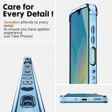 For Samsung Galaxy A16 4G/5G Case With 2 Screen Protector, Full Camera Lens Protection, Heart Plated Girly Women Heart Soft TPU Shockproof Samsung A16 Phone Case, Blue
