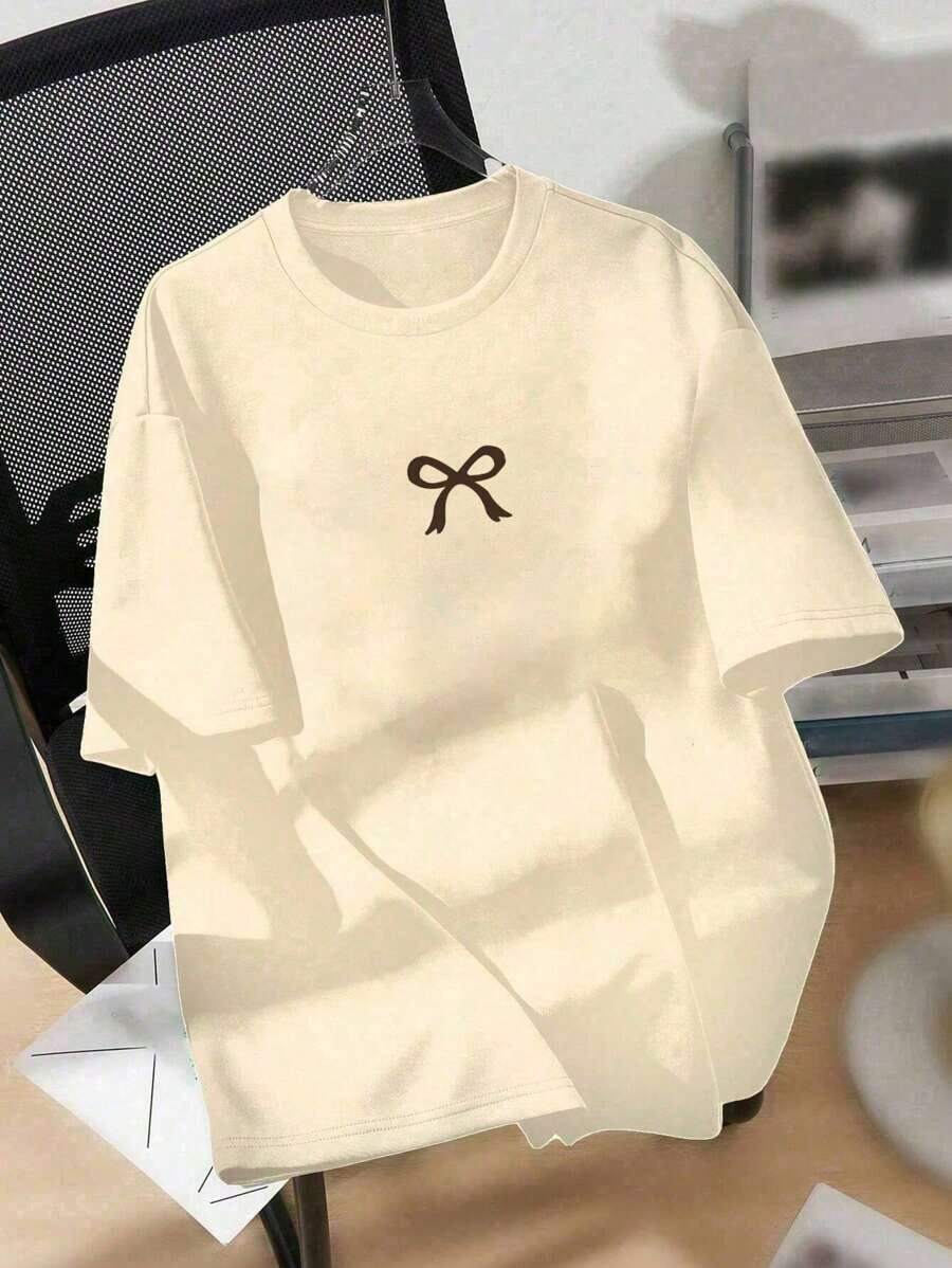 Women T-Shirts - 杏 - 查看 1