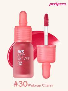 Peripera Son bóng K-Beauty Ink Airy Velvet, màu sắc lên chuẩn, lâu trôi, nhẹ nhàng, không chứa gluten, không chất bảo quản, son lì mịn như nhung, son môi dạng lỏng, mượt mà, màu sắc bền lâu, trang điểm Hàn Quốc, mỹ phẩm Hàn Quốc - #30 Anh đào thức dậy - Xem 3