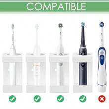 Electric Toothbrush Holder For Bathroom Wall Self Adhesive Toothbrush Storage Rack With Diatomite Dish Compatible With Philips 4100 5100 6100 6500 7500 9300 White - as pic - View 5
