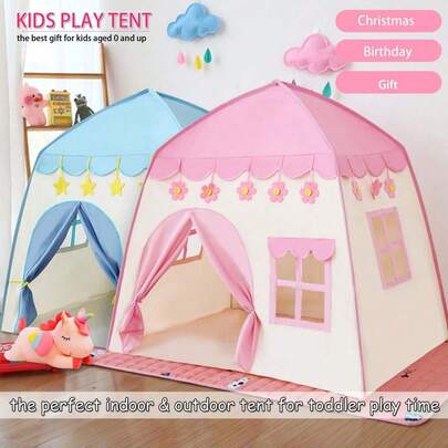 Girls Pop-Up Play Tent, Pink Princess Children's Playhouse, Suitable For Indoor And Outdoor Activities, Ideal Birthday, Christmas And Halloween Gift For Toddlers, Also Can Be Used As Bedroom Decor For Boys And Girls, Portable Ball Pit, Camping And Garden Toy