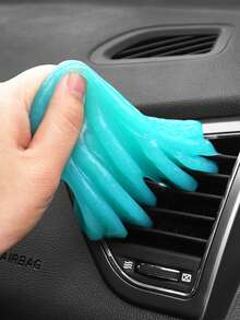 1pc 70g Blue Soft Gel Cleaner, Suitable For Car Air Vent, Car Interior, Keyboard, Corners, Desk Cleaning - Blue - View 6