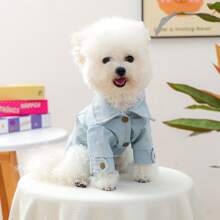 1 pieza Ropa para mascotas para perros y gatos, caniche, teddy, perros pequeños y cachorros, ropa exterior cómoda, elegante y linda