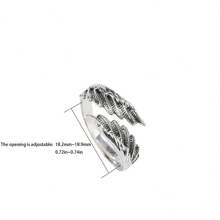 Unisex Angel Wings S925 Silver Ring, Suitable For Daily Wear, Party, Celebration, Etc.