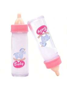 2 Pcs Mini Magic Milk Bottle Magic Toy, Magic Trick Fantasy Props Tool Trick Show For Reborn Doll's Accessories, Feeding Bottle Sets For Ages 3-14, Ideal For Christmas, Home Decoration, Kids Christmas, Dummy Clip, Kids Toys Age 2, Magic Tricks, Baby Doll Accessories, Doll Accessories - Multicolor - View 3