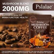 PSLALAE Mushroom Coffee - Reishi, Cordyceps, Energy, Mental Clarity, Focus Support, Memory Enhancement, Relieve Fatigue - 1 pack - 查看 4