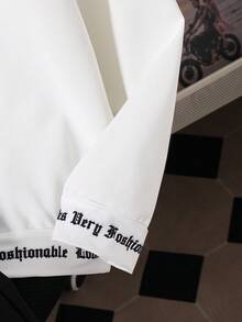 Ein stilvolles und attraktives Set aus Rundhals-Sweatshirt mit Buchstaben-Aufdruck und langen Ärmeln für Jungen, mit einzigartigem Design und bequemem Stoff, perfekt für Outdoor-Urlaube und Lässig Kleidung im Herbst und Winter