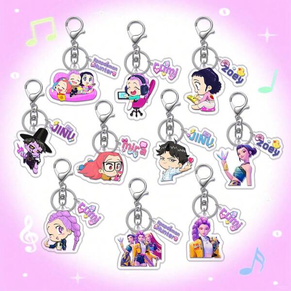 friendsheep 1 pieza Llavero mini de foto de cazadores de demonios de Kpop para los últimos álbumes "Golden", "Takedown", "How It's Done" de HUNTR/X, colgantes, coleccionables, regalos del Día de San Valentín, regalos pequeños, regalos sorpresa