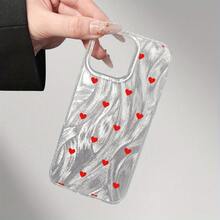 Funda para teléfono, diseño moderno y transparente de gasa, compatible con phone 11, 12, 13, 14, 15, 16 Pro Plus. Ideal para cumpleaños, chicas y chicos. - transparente - Ver 5