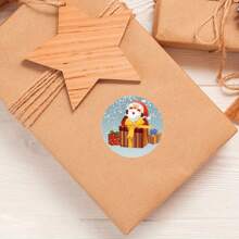 500 buc autocolante din hârtie rulată, autocolante de sărbători, autocolante pentru cadouri de Crăciun, autocolante pentru decorațiuni cadouri, autocolante pentru sigilarea cardurilor - Iarnă, Anul Nou Crăciun decorațiuni de Crăciun pijamale de Crăciun cadouri de Crăciun decor de Crăciun