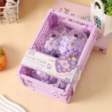 Novelty Realistic Grape Squeeze Stress Relief Toy, Squeezing Squishy Fruit Decoration Ornament, Suitable For Various Festivals