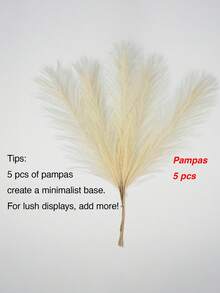 1 chiếc bình gốm nhựa giả hiện đại với hoa Pampas nhân tạo, phong cách Bắc Âu trang trí hình cong duyên dáng, nhẹ, không thấm nước, đồ trang trí nhà cửa cho bàn phòng khách, trang trí tiệc cưới, cắm hoa nhân tạo - Nhiều màu - Xem 10