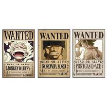 ONE PIECE Set de 1/2/3/6 pósteres de pared de , pósteres de "Se Busca" con personajes como Shanks, Sabo, Ace, Boa Hancock, Trafalgar Law, Gol D. Roger, Yamato, etc. (sin marco)