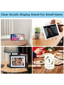 5/10/20 件透明卡片展示架（亚克力）、迷你运动卡夹、运动卡夹、分级卡片展示架、派对、婚礼、节日卡夹、编号卡夹、毕业招待会餐厅家居中心装饰品 - 無色 - 查看 6