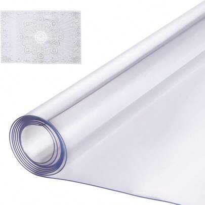 Plastic Table Cover, 30 X 60 Inch 1.5 Mm Thick Table Protector, Rectangle PVC Desk, Waterproof & Easy Cleaning Desk Pad Tablecloth, Office Dresser Dining Room Table Night StandSpecialForCanada