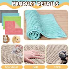 1pc Washable Guinea Pig Pad, Rabbit Cage Liner, Guinea Pig Fleece Mat, Reusable Bedding Pee Pad, Suitable For Small Animals, Rabbits - Multicolor - View 4